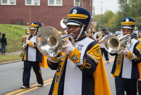 Photo of the band from the 2018 Homecoming Parade