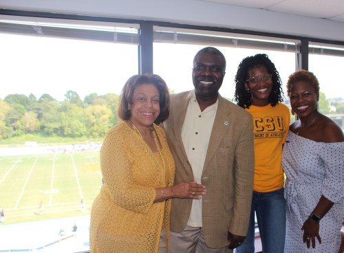 Chamberlyn Smith with President and Mrs. Armbrister and CIAA Commissioner Jacqie McWilliams