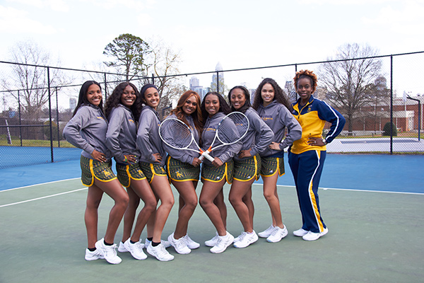 Group shot of the tennis team