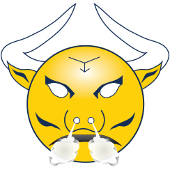 Smitty Mascot Emoji - Sad angry and snorting