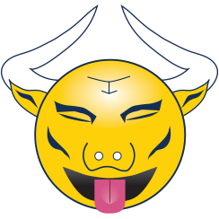 Smitty Mascot Emoji - sticking out tongue