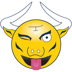 Smitty Mascot Emoji - sticking out tongue and winking