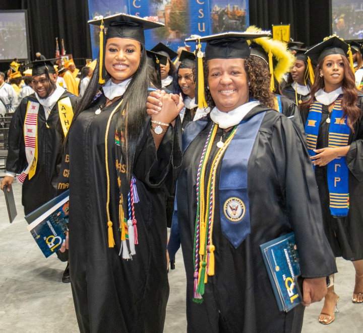  Jayla DeBoles and Jocelyn Sinclair, a mother and daughter who graduated together in May 2023. 