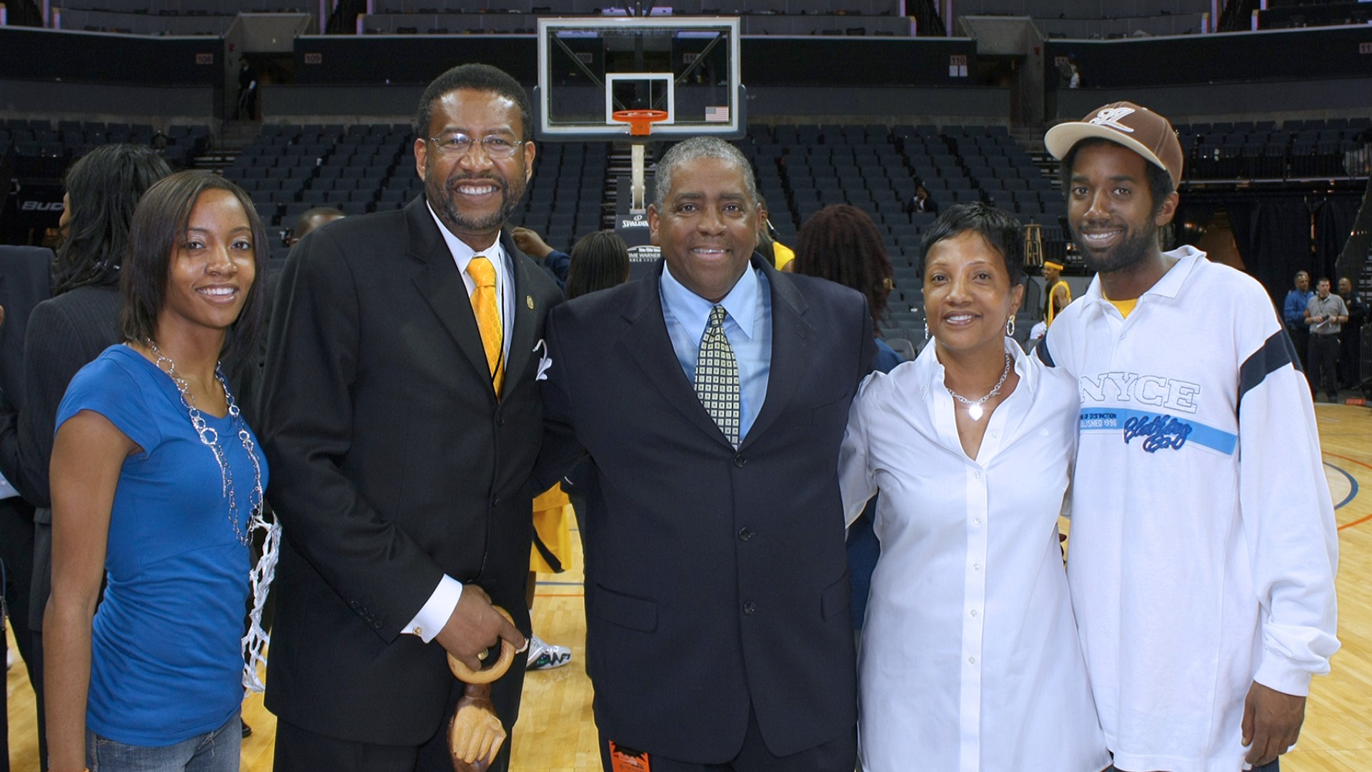 Steve Joyner Sr. with his wife and President Ronald L. Carter at after the CIAA Championship in 2008