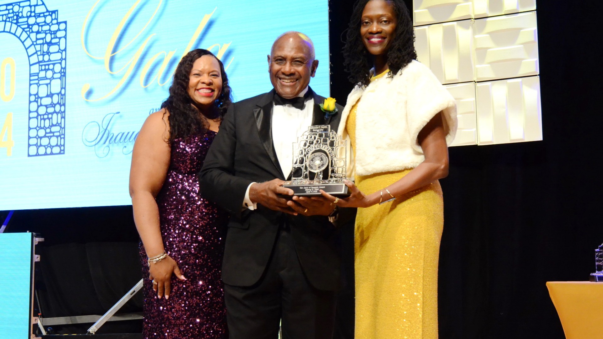 Harvey Gantt was presented with the Arch of Triumph Award.