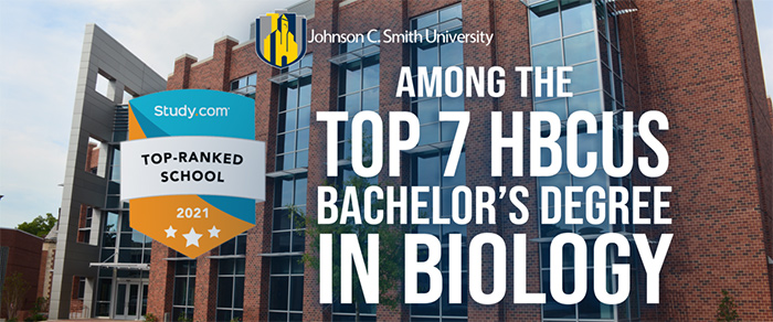 Graphic that says Among the top 7 HBCUs Bachelor's Degree in Biology