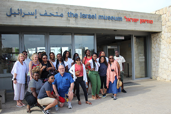 JCSU study abroad group photo in Jerusalem