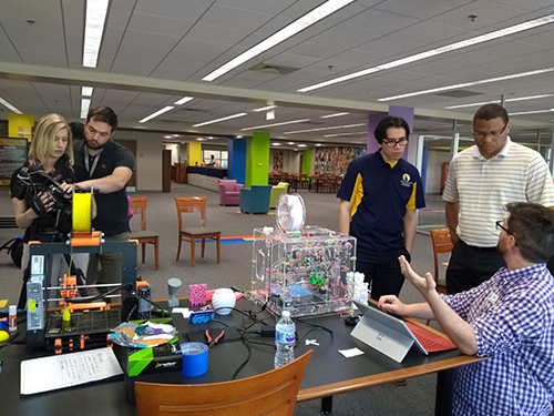 Photo from conference in the James B. Duke Library