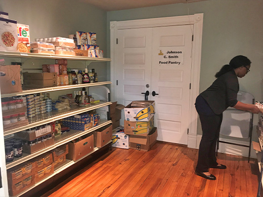 Photo of JCSU food pantry