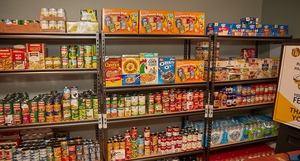 Photo of food in the food pantry
