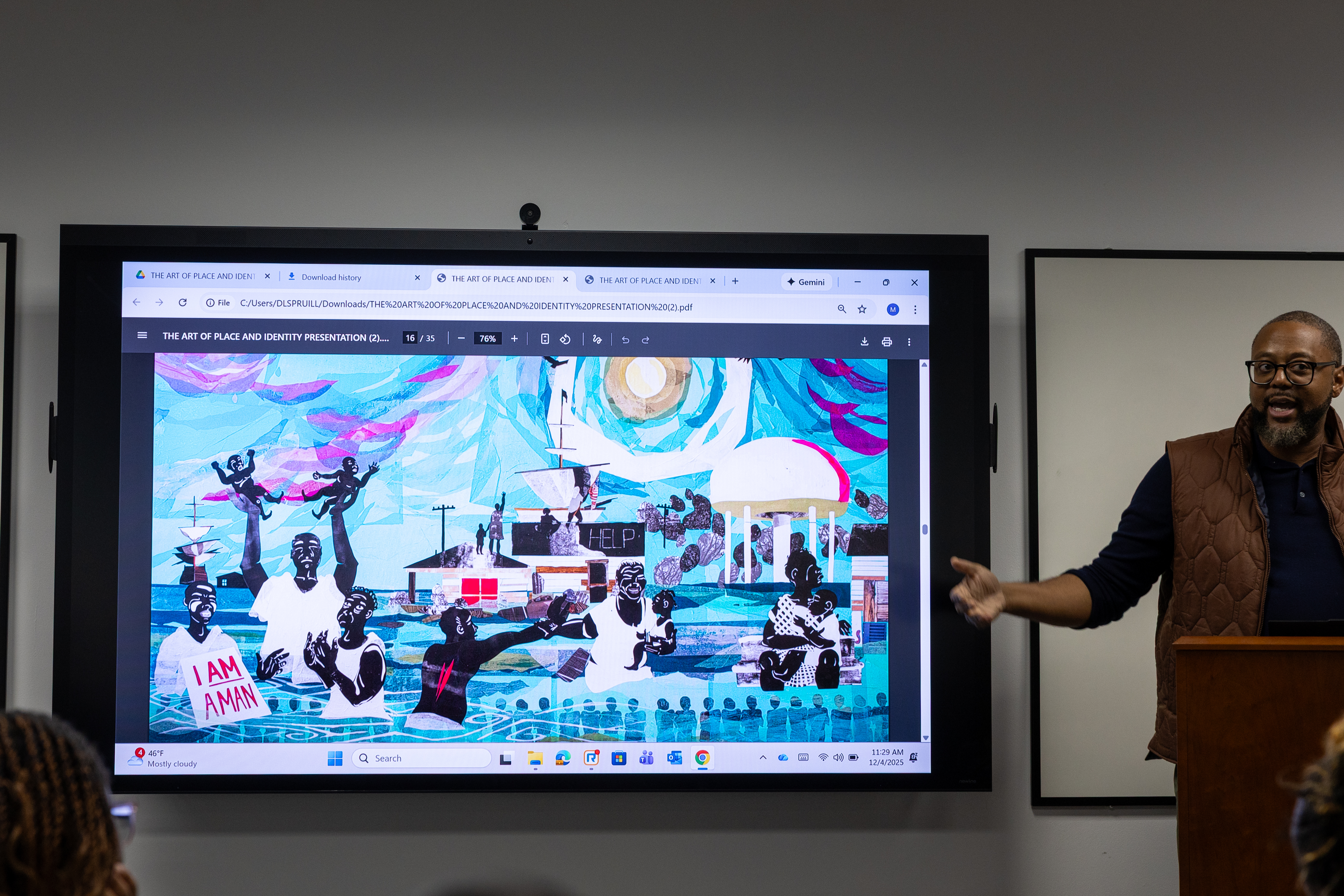 Utley created this piece, "Water," after a trip to New Orleans