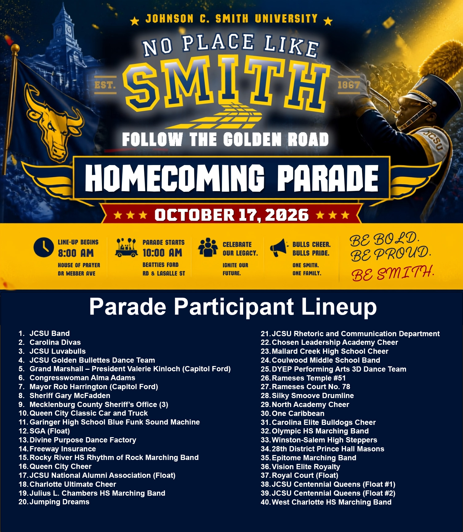Homecoming Parade Roster