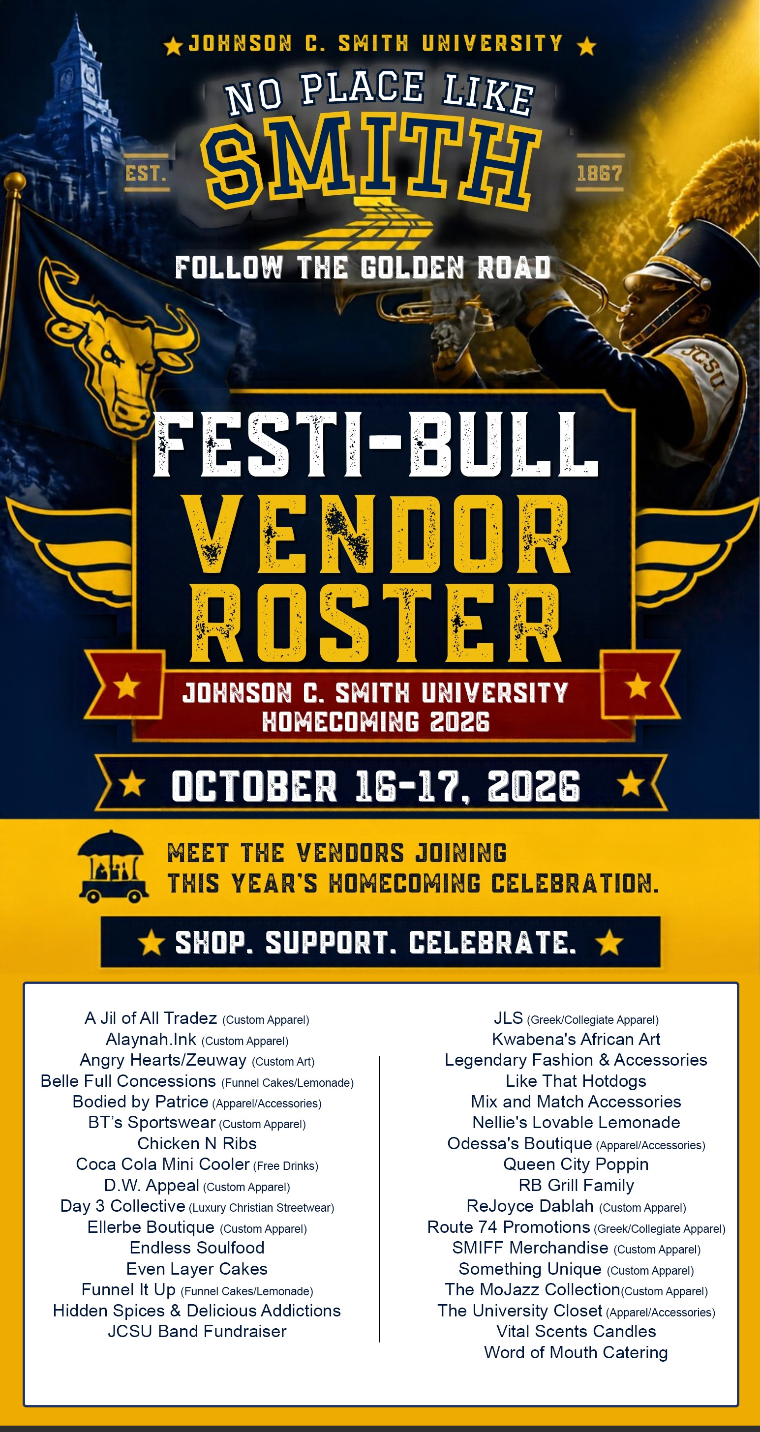 JCSU Homecoming Vendor Roster