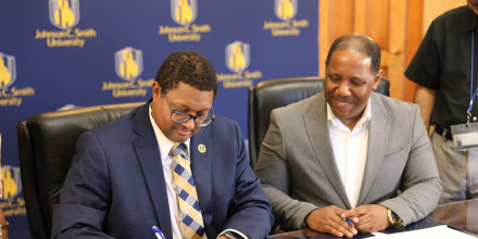 JCSU and the (AUA) College of Medicine officials sign the Memorandum of Understanding