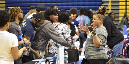 Photo from the JCSU Health Fair and Career Extravaganza 