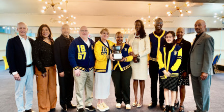 JCSU Debate Team, Board of Trustees holding Trophy