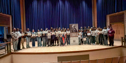 Wide shot from the stage at Bowie for the masterclass workshop