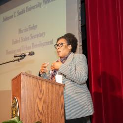 Marcia Fudge at JCSU Biddle Auditorium