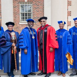 Trustee Dr. Valerie Kinloch, Dr. Karen D. Morgan, President Clarence D. Armbrister, Rev. Dr. L. Bernard Jakes, Trustee Christy S. Bryant, Board Chair Trustee Steven L. Boyd