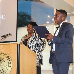 Tinotenda at Alpha Lambda Delta Induction