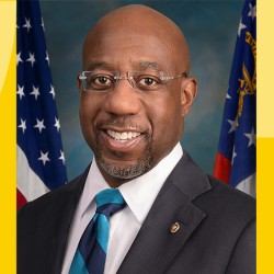 Georgia Senator Rev. Raphael Warnock sized for intro