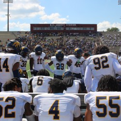 The JCSU Golden Bull Football team at Morehouse