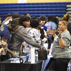 Photo from the JCSU Health Fair and Career Extravaganza 