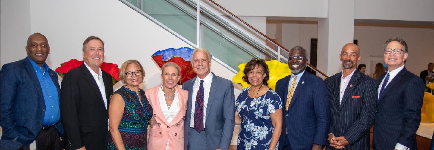 Members of JCSU, The Gambrell Foundation and MREI pose for a photo