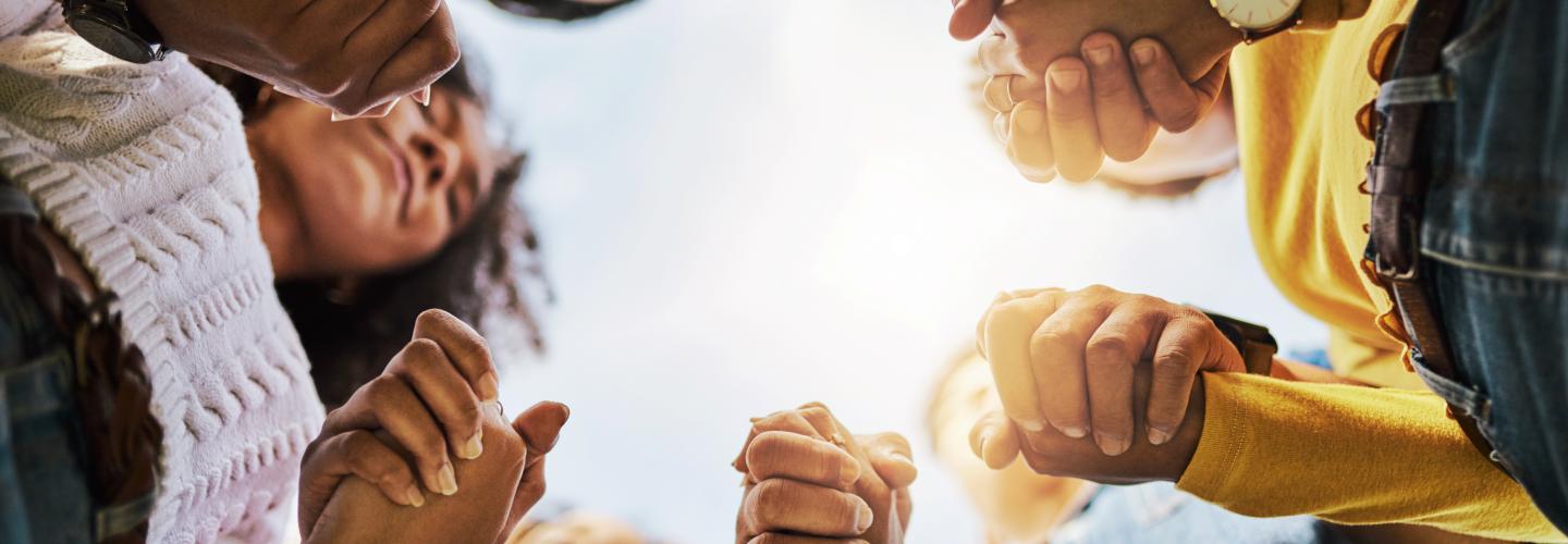 People gathering in prayer or meditation