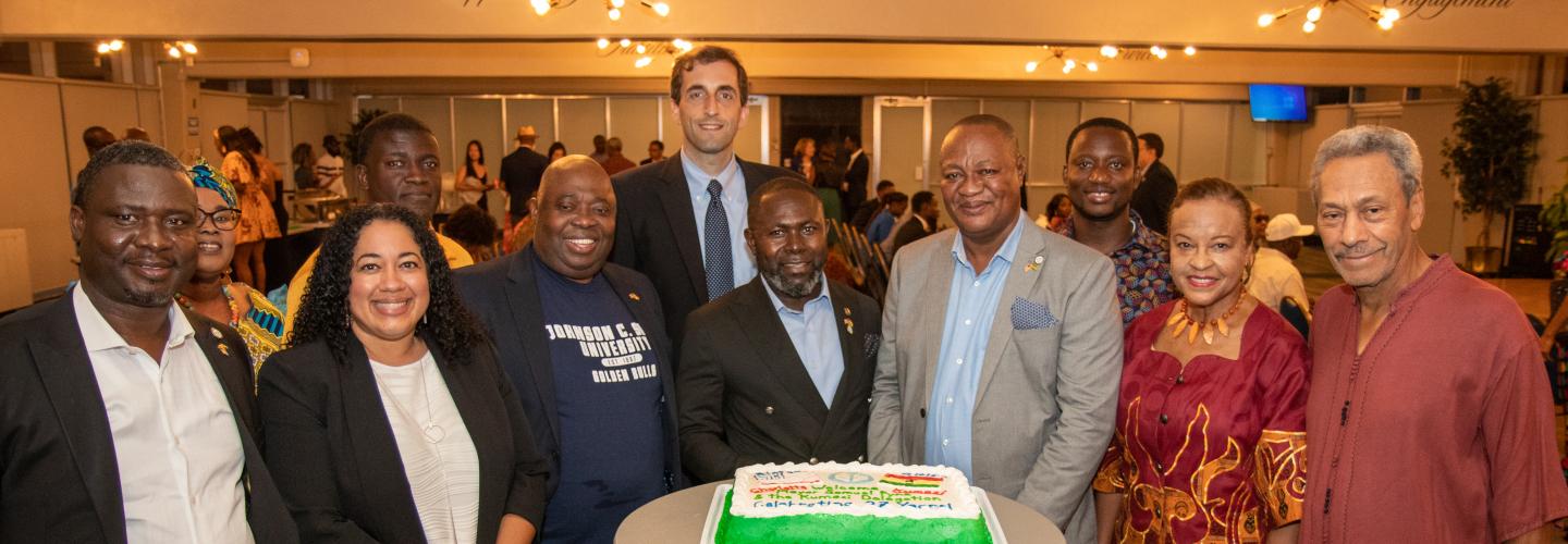 The Kumasi Delegation poses with representatives from the city of Charlotte