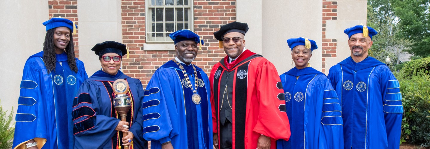 Trustee Dr. Valerie Kinloch, Dr. Karen D. Morgan, President Clarence D. Armbrister, Rev. Dr. L. Bernard Jakes, Trustee Christy S. Bryant, Board Chair Trustee Steven L. Boyd