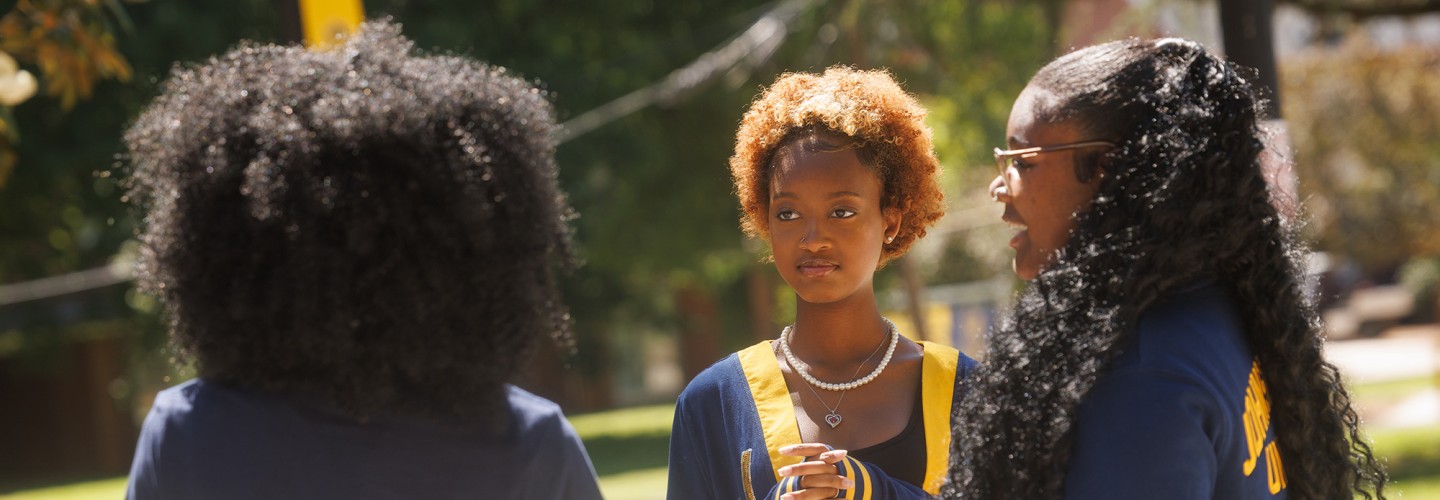 Students on Campus Talking