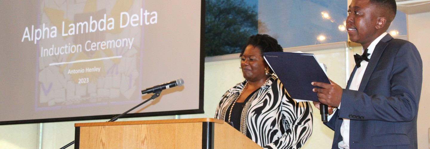 Tinotenda at Alpha Lambda Delta Induction