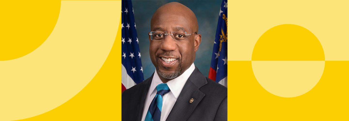 Georgia Senator Rev. Raphael Warnock sized for intro