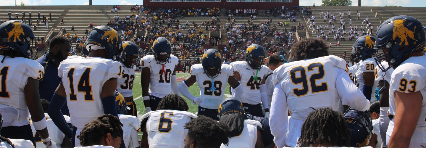 The JCSU Golden Bull Football team at Morehouse