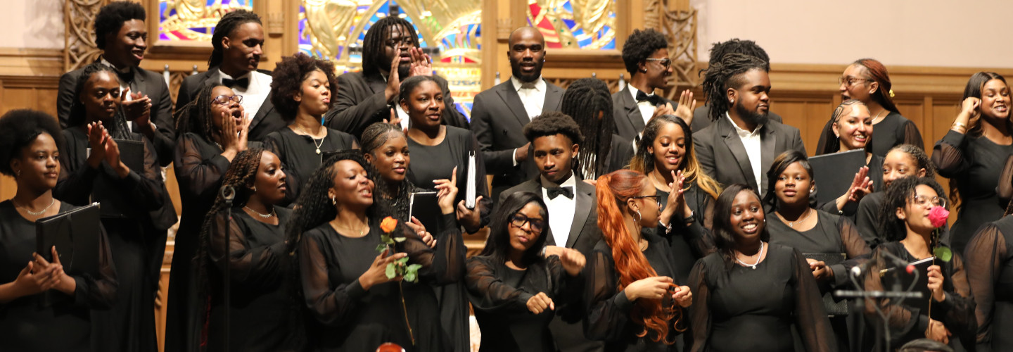 Concert Choir singing at Myers Park Presbyterian Church