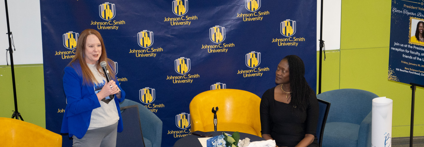 President Kinloch and Bruns Academy Principal Nicki Dudley at the partnership signing