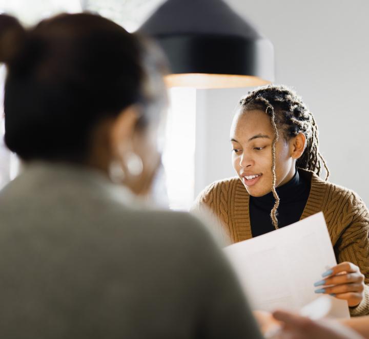 Young person working in an office