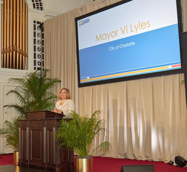 Mayor Lyles announcing The Mayor’s Racial Equity Initiative to advance racial equity in Charlotte, N.C.