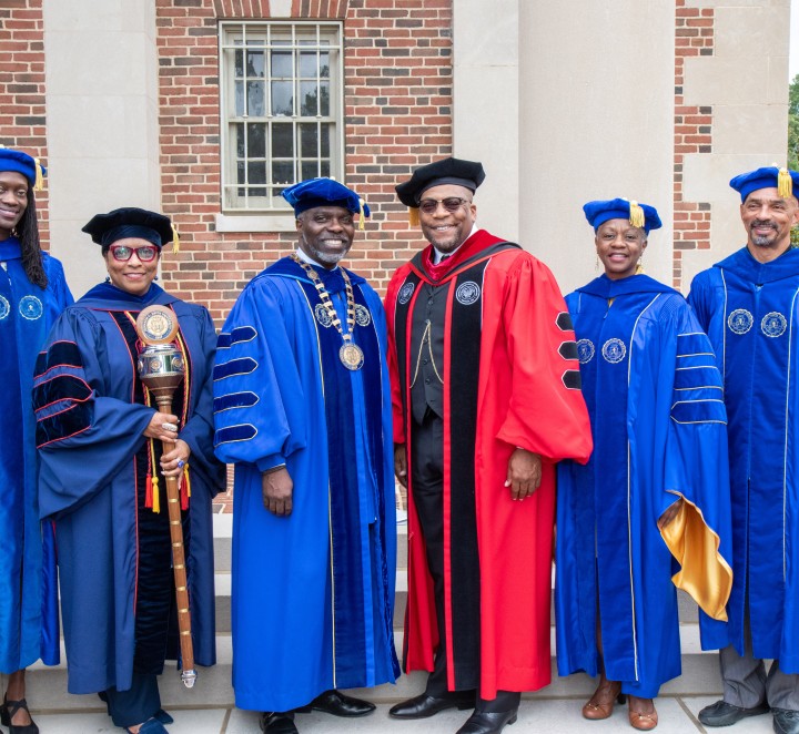 Trustee Dr. Valerie Kinloch, Dr. Karen D. Morgan, President Clarence D. Armbrister, Rev. Dr. L. Bernard Jakes, Trustee Christy S. Bryant, Board Chair Trustee Steven L. Boyd