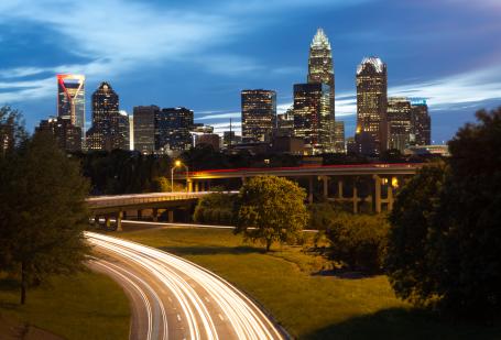 Shot of Charlotte Skyline