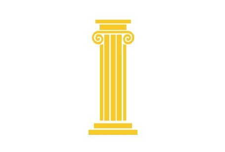 Graphic of a gold colored pillar