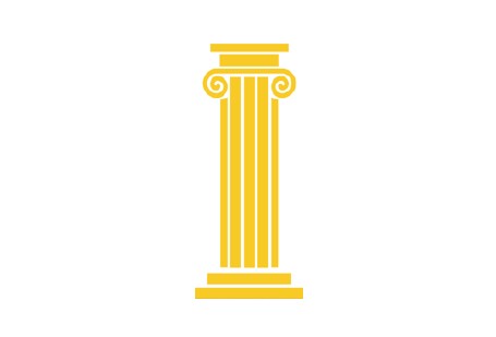 Graphic of a gold colored pillar