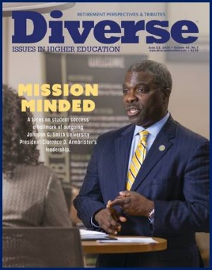 Cover of Diverse Issues in Higher Education featuring Clarence D. Armbrister