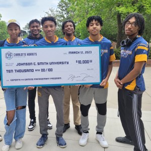 In March 2023, the Charlotte Hornets’ Hornets Venom GT, donated a scholarship to JCSU’s ESG Trifecta