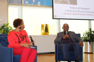 Dr. Jasmine Corbet Moderates MLK Breakfast Discussion with Harvey Gantt