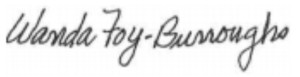 Wanda B. Foy-Burroughs Signature