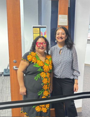 Sulema Castro Salinas ’16 and Dr. Jasleen Kohli, Assistant Professor of Spanish