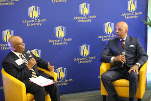 Marvin Ellison, Chairman and CEO of Lowe’s, and Dean Alphonso Ogbuehi during the event 