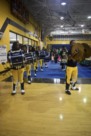 Photo of the band performing at the JCSU Health Fair and Career Extravaganza 